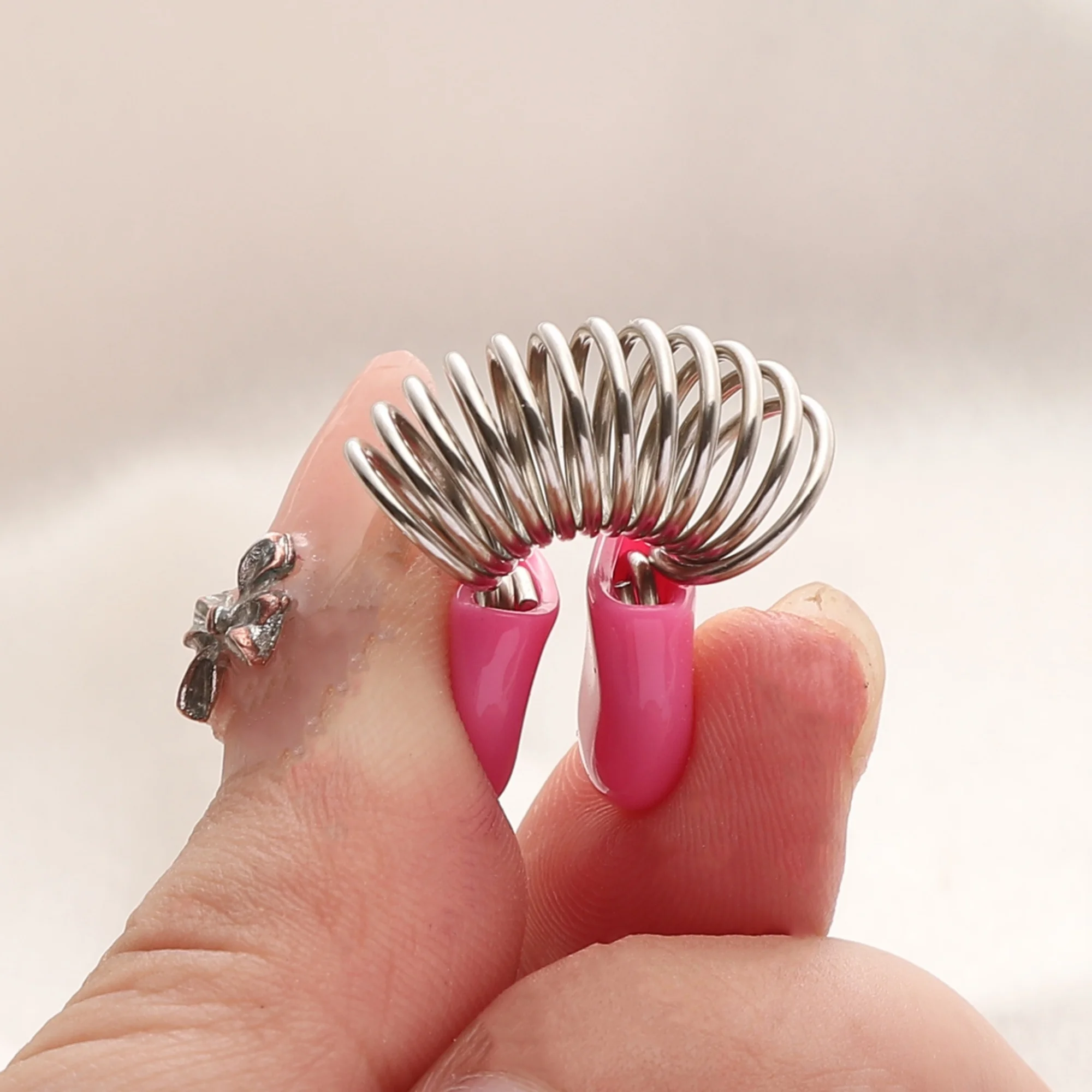 1pc Multifunctional Nickel-Plated Spring Steel Bead Stopper End Fasteners For Handmade DIY Jewelry Beading Bracelet Making