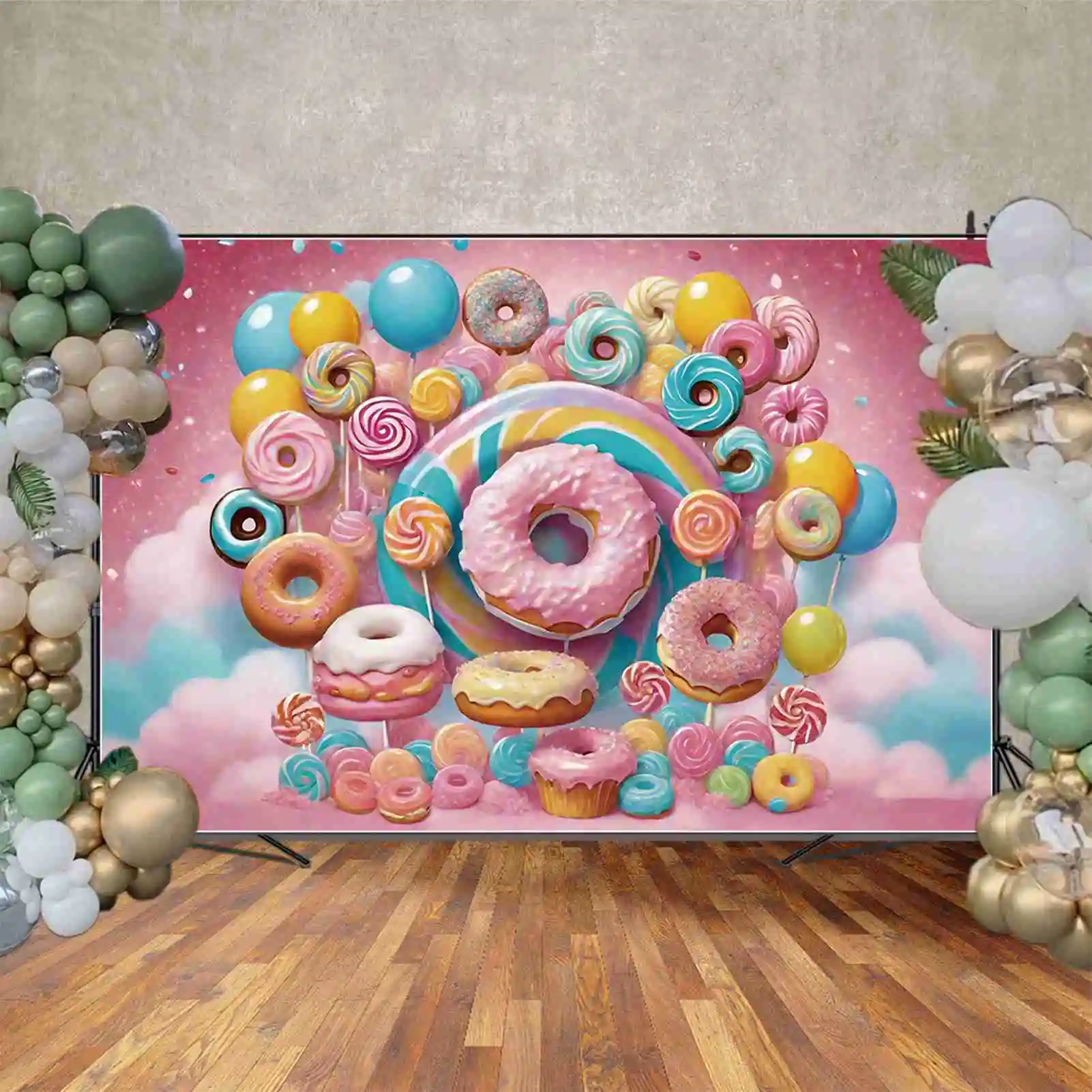 MOON.QG dolce Dessert compleanno sfondo torta per bambini ciambella sfondo rosa decorazione personalizzata per feste forniture per Studio fotografico