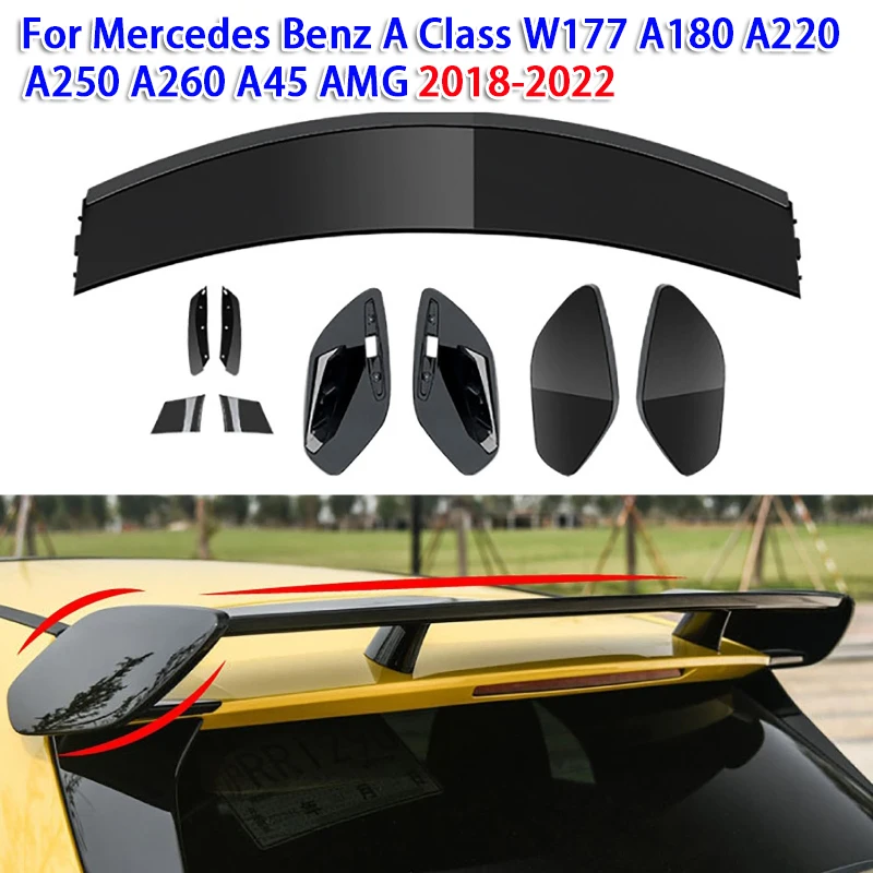 

Car Rear Spoiler Lip Wing Kit for Mercedes Benz A Class W177 A180 A220 A250 A260 A45 AMG 2018-2022