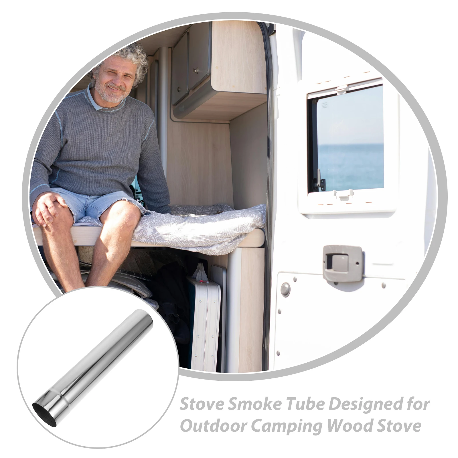 1 قطعة خيمة من الفولاذ المقاوم للصدأ موقد مدخنة الأنابيب 304 موقد للتخييم أنبوب المداخن ملحق للخارجية الموقد خرطوم قناة العادم #6