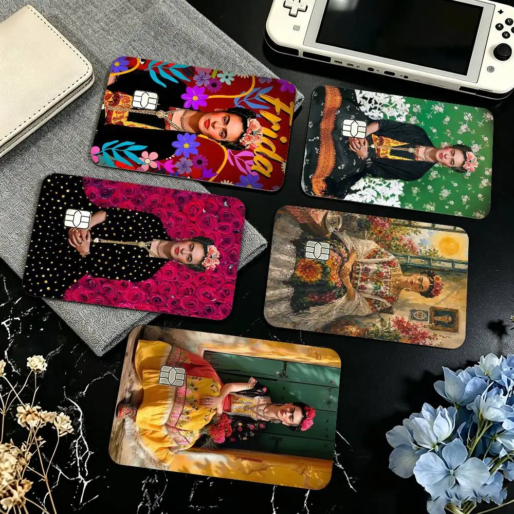 Fashion F-FridaS K-Kahlo Credit Card HD Stickers Small Chip Waterproof Sticker Game Card Decal Gift