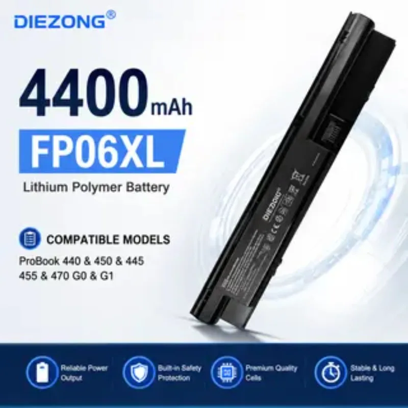 High‑quality FP06XL 10.8V 4400mAh Laptop Battery for HP ProBook 440 450 445 455 470 G0 G1