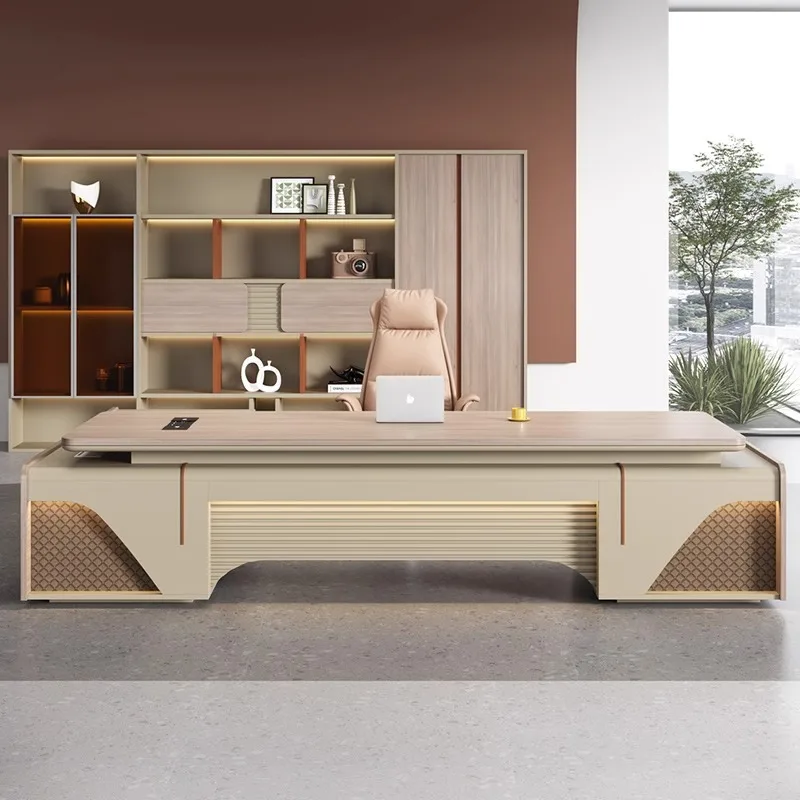 

Boss Desk, Simple And Modern President's Desk, Supervisor'sAnd Chair Combination, Light Luxury, Large