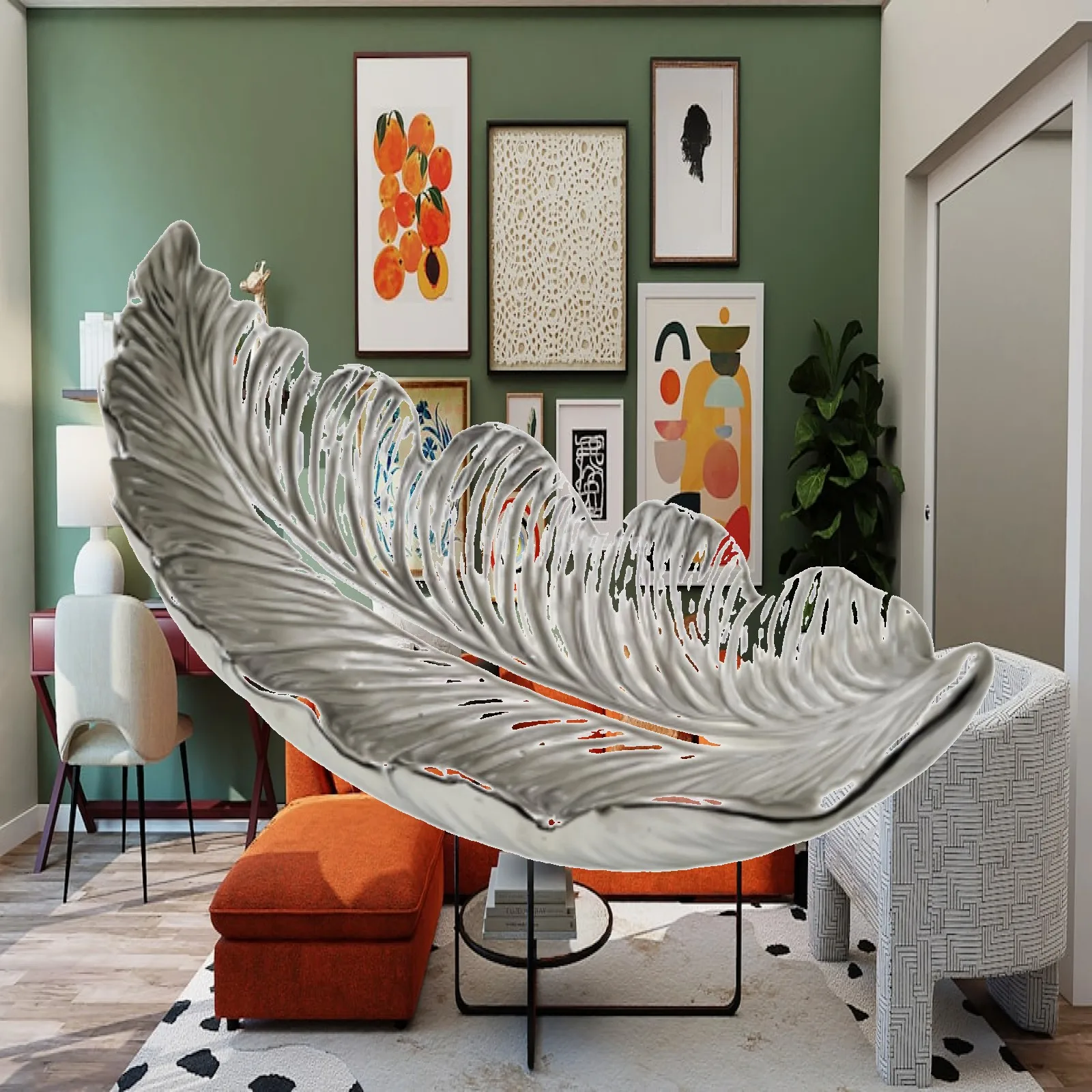 Fruit Plate Organizer Large Capacity Multifunctional Snack Candy Plate for Home Dining Room Study Room Tea Room Farmhouse