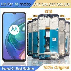 Original G Series Screen With Frame For Motorola Moto G10 G20 G30 G50 G60 LCD Touch Screen Digitizer Assembly Replacement Parts