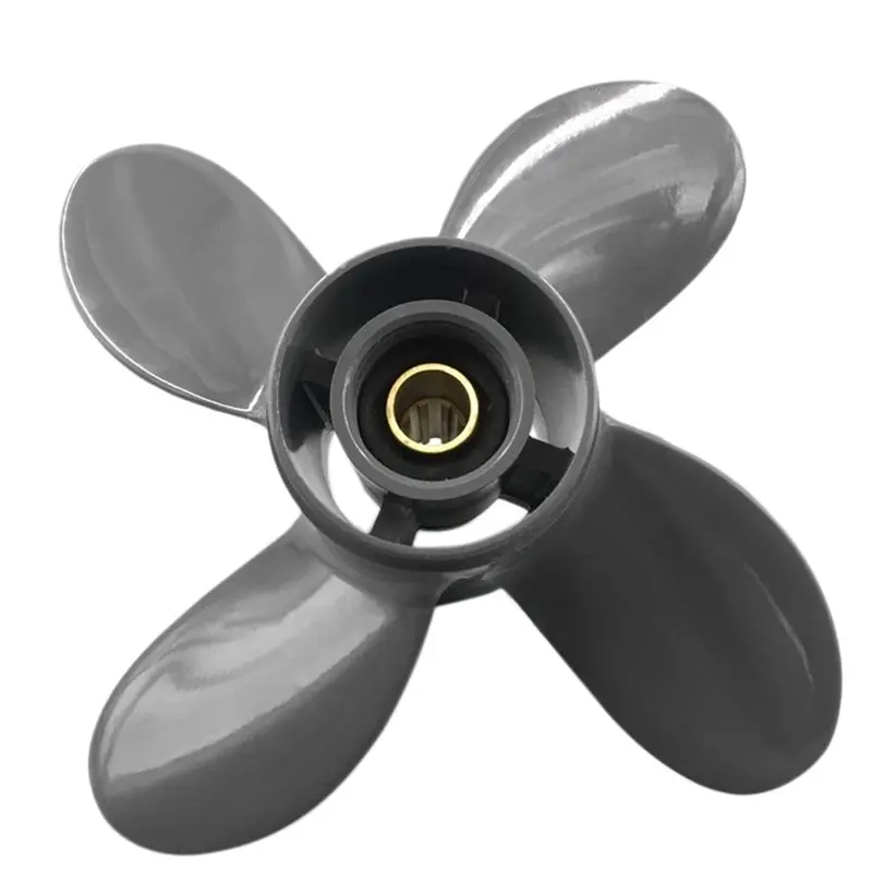 N26R-4Pcs 9 1/4X11 Boat Outboard Propeller, For Yamaha Honda 9.9HP F9.9 15HP F15C F15 F20 BF8D/BF9.9D BF9.9/BF15A BF15D/BF20