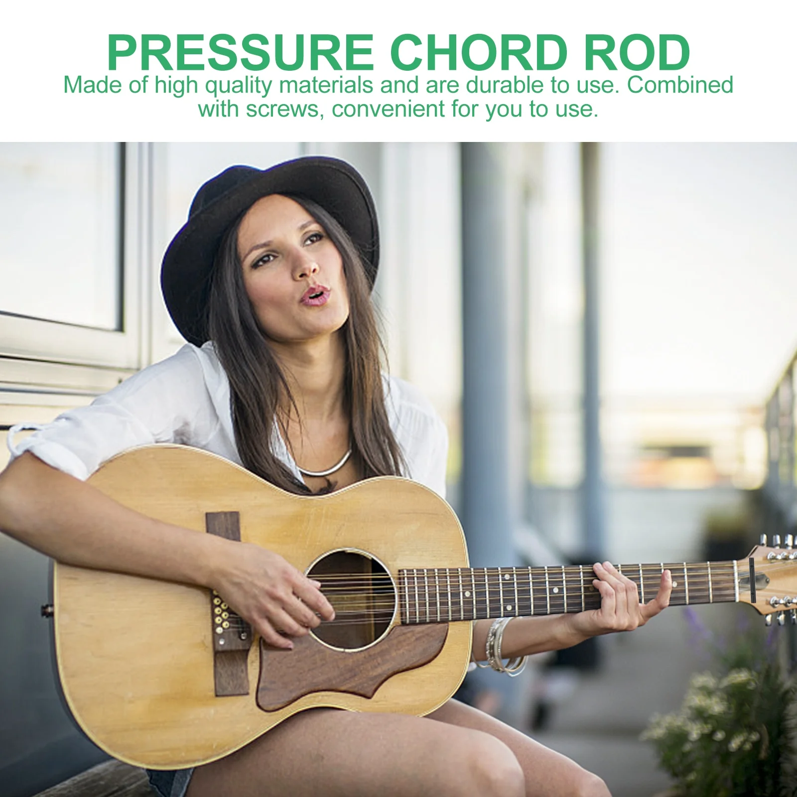 

3Sets Pressure Chord Rods Stable String Device Zinc Alloy Guitar Lead String Device Musical Instrument Accessory