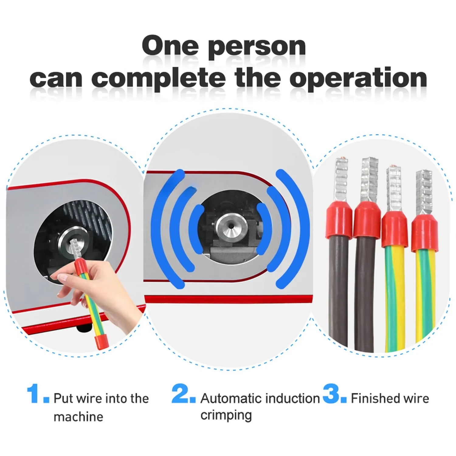 Automatic Pre-insulated Wire Terminal Crimping Machine, Tubular Terminal Ferrule Crimping Machine