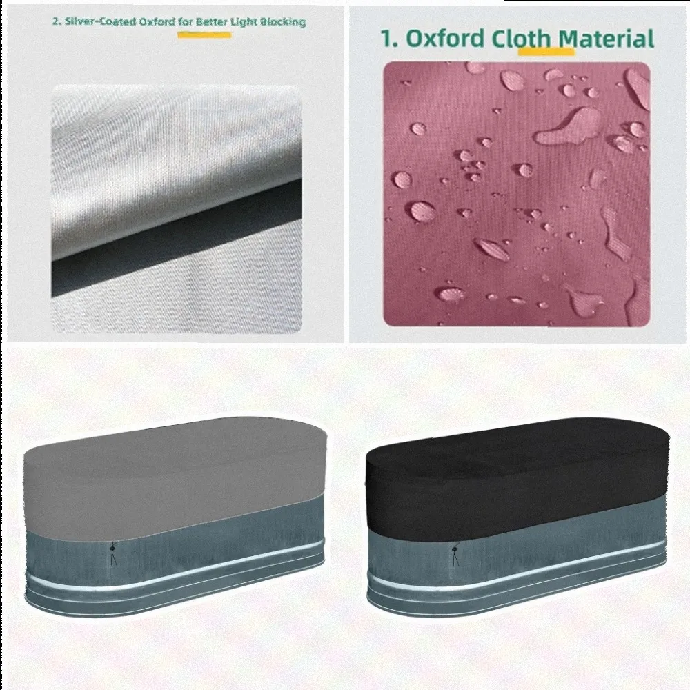 Oxford Cloth Pool Cover with Silver Layer for Effective UV Reflection and Long-Lasting Outdoor Element Defense