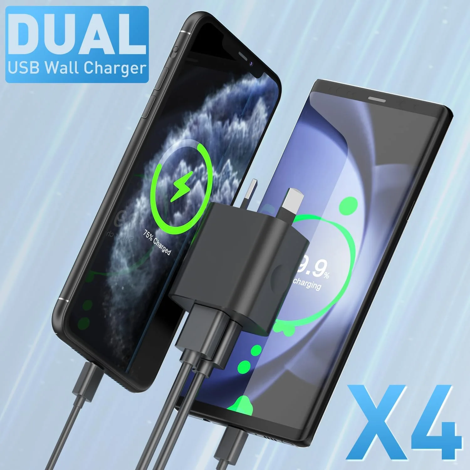 1/5Pcs Universal Travel 5V 2A Dual Port USB Wall Home Charger Power Adapter AU Phone Charging Head Australian Standard Plug