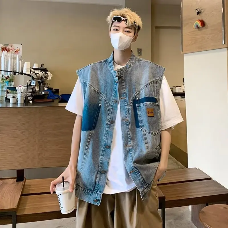 

Loose Fit New Simple Fashionable Elegant Men'S Versatile Korean Style Trendy Summer Casual Vest