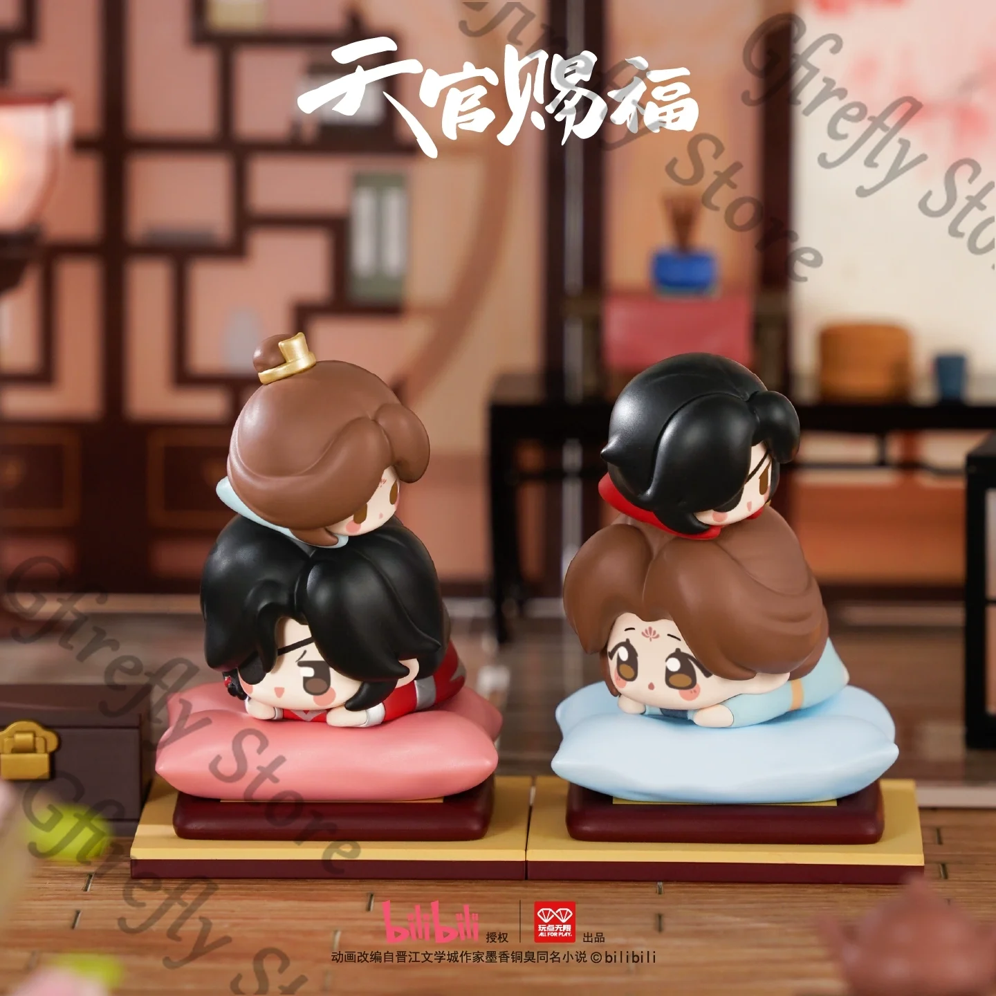 

Благословение Heaven Official Xie Lian Модель Hua Cheng, комплект украшений, кавайная косплей, официальная мини-модная фигурка, подарок