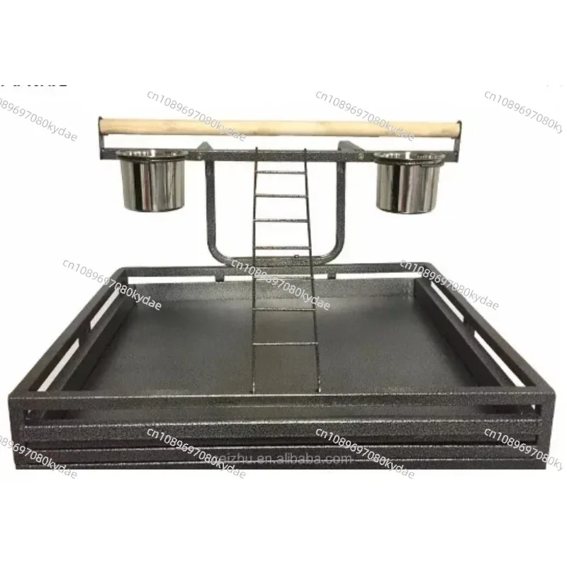 Large 2-in-1 Bird Cage for African Grey Parrots - Twin Double Aviary with Play Roof, Ladder & Wheels, Suitable for Cockatiels