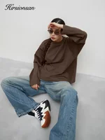 Hirsionsan 2024 Basic Thick Cotton T Shirts Women Autumn Long Sleeves Loose Bottom Ladies Casual Knitted Soft Woman Clothing - Image 3