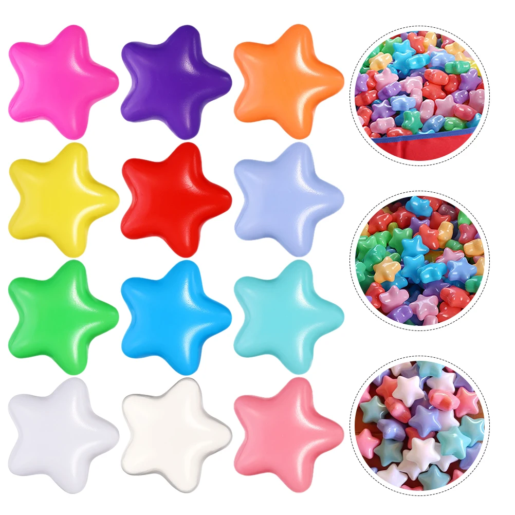 200pcs Ocean Balls Star Shape Kids Toy Plastic Balls for Ball Pits Children Pool Bath Tub Fun Educational Game Swim Toys
