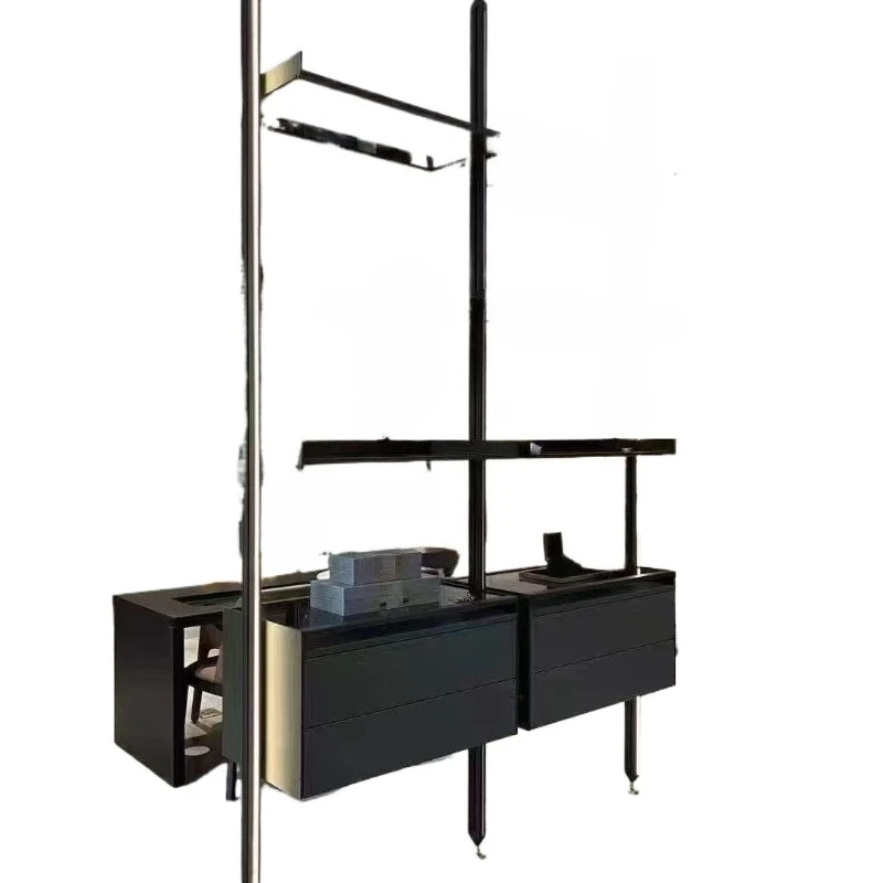 

Light column cloakroom, all aluminum, solid aluminum plate