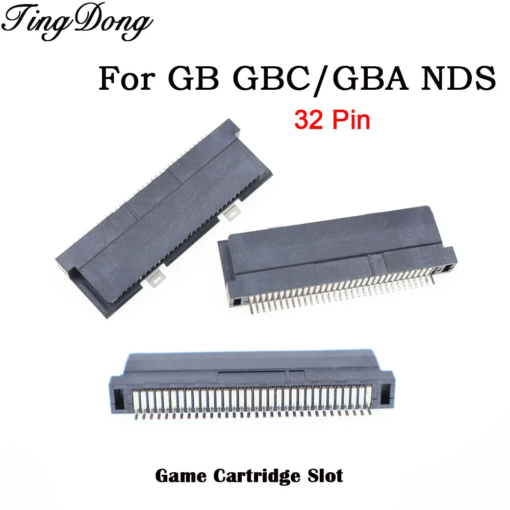 High Quality 32 Pin Game Cartridge Card Slot For GB GBC/GBA NDS Console Card Slot Connector Adapter