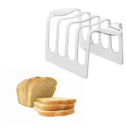 Toast Holder Kitchen Hotel 4 Slices Bread Rack Home For Baking Small Restaurant Pastry Dining Stainless Steel Durable Easy Clean