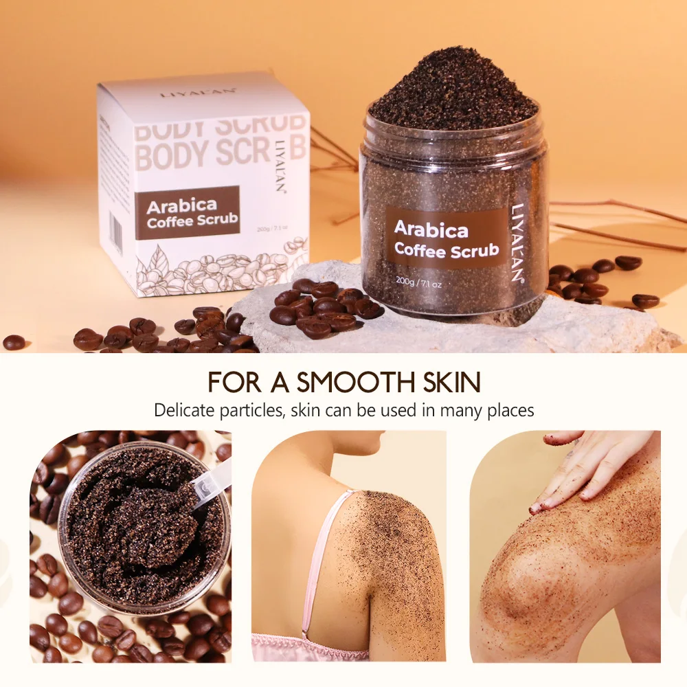 Arabica Coffee Exfoliating Scrub Remove Dead Skin Brighten Smooth Sea Salt Pore Cleaning Anti Cellulite Moisturizing Body Care