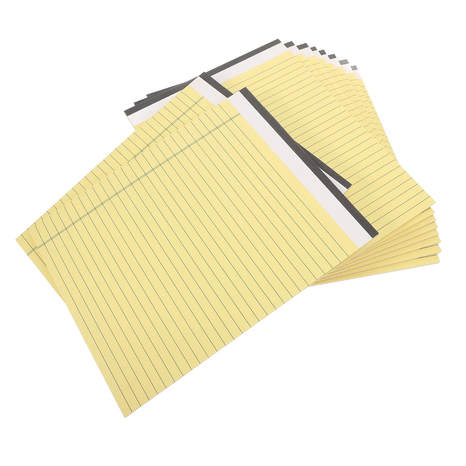

10Pcs Legal Pads Yellow Paper Large 203x280mm Double-Sided Tearable Lined Notebooks for Office School -Taking