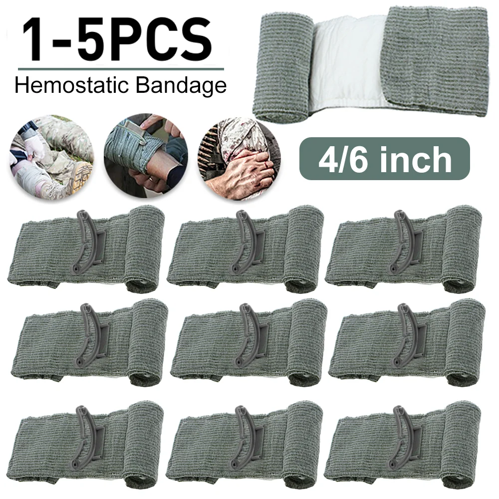 ضمادة طوارئ 4 بوصة/6 بوصة، تضميد جروح الصدمات، مجموعة الإسعافات الأولية التكتيكية القتالية IFAK