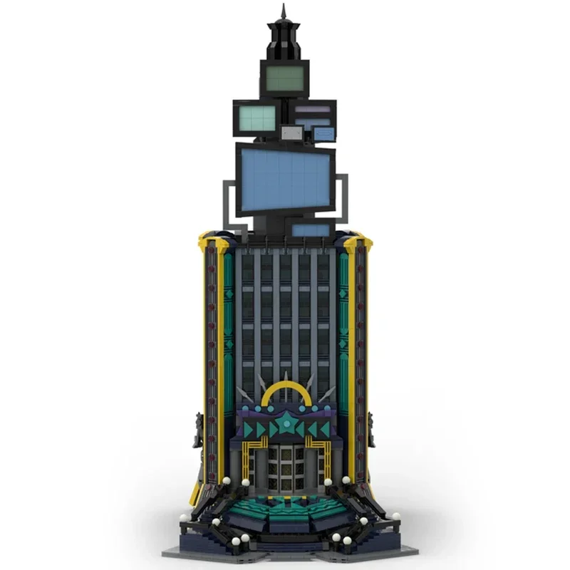 Moc tijolos de construção vista rua modelo memória arranha-céu tecnologia blocos modulares presentes brinquedos para crianças conjuntos diy montagem