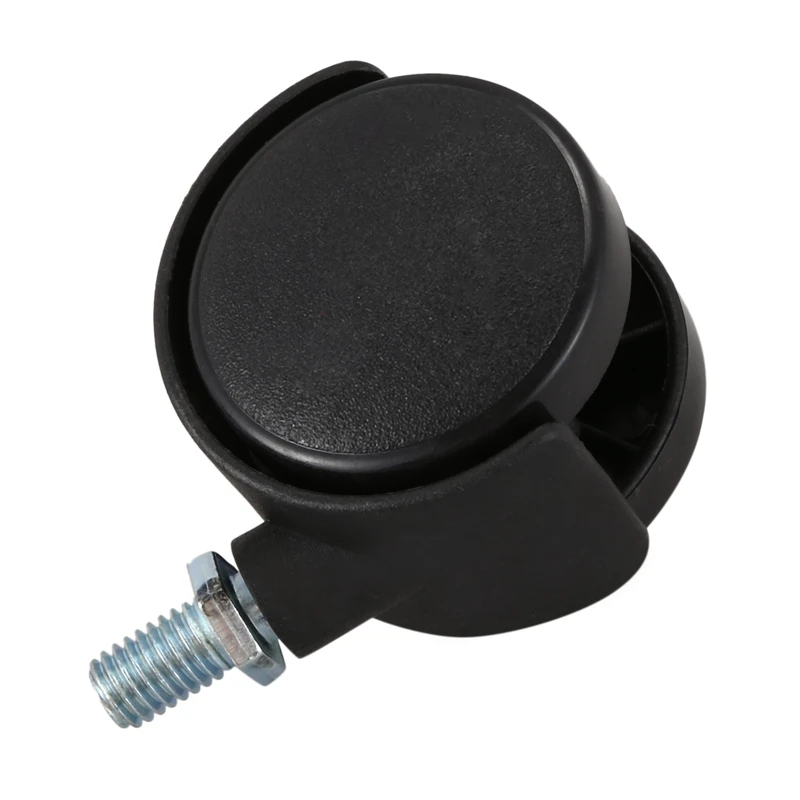 Пластиковый поворотный ролик 8 мм, винтовой стержень, 1,5-дюймовое колесо диаметром 20 шт., черный