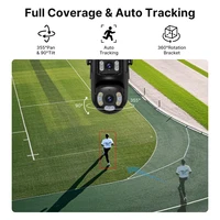 4K 8MP HD Wifi PTZ Camera Outdoor 4MP Dual Lens Dual Screen AI Auto Tracking IP Camera CCTV Audio Video Surveillance P2P iCSee 4