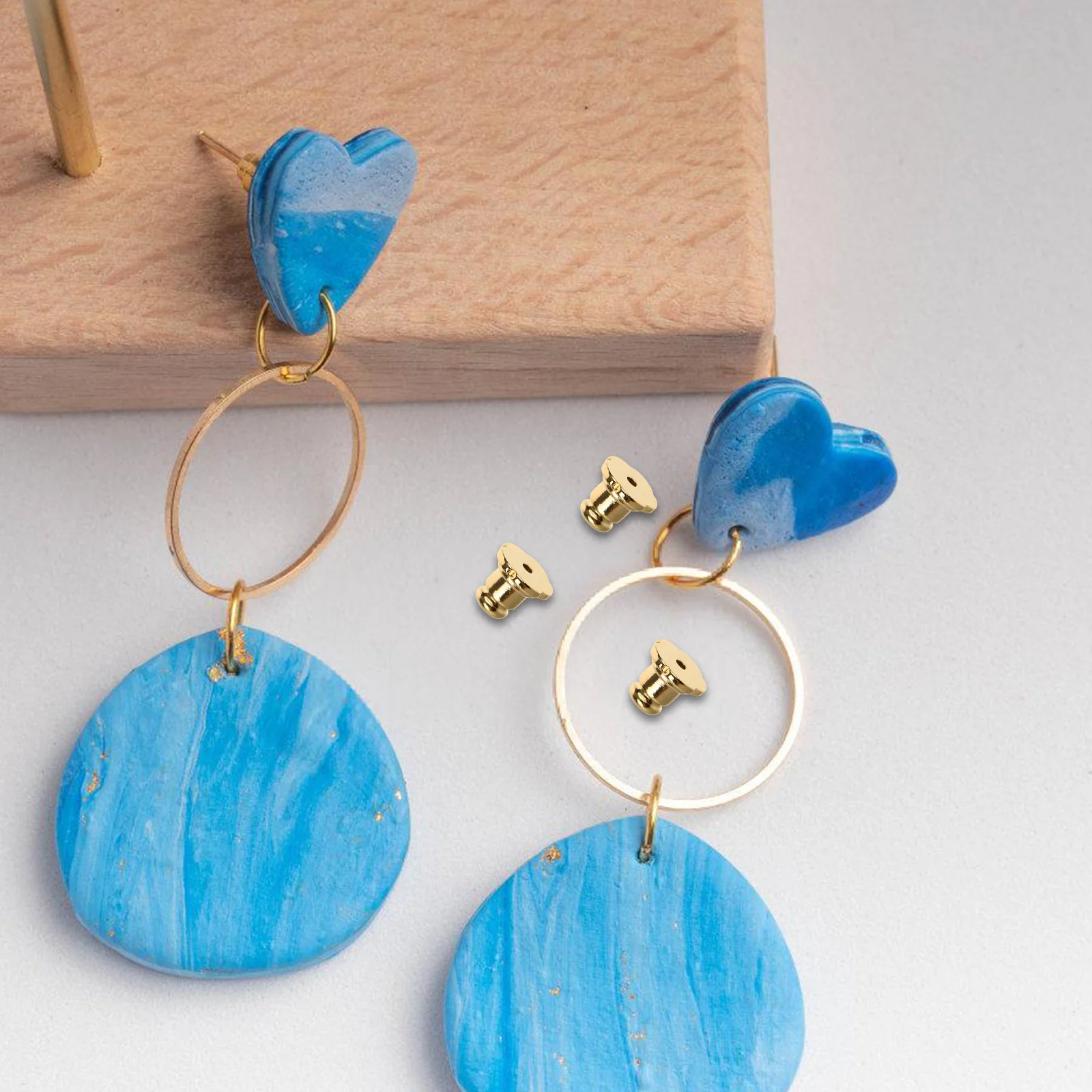 

10 Pcs Stud Earring Accessories Backs for Jewellery Making Stoppers Backing Earrings Jewelry Studs Plate Beaded Backings