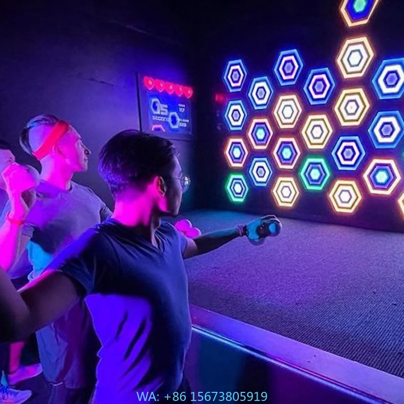 

Activate Game Throwing Active Arena Tag Game Led Hexagon Lights Wall Tag Gaming Room with Points System
