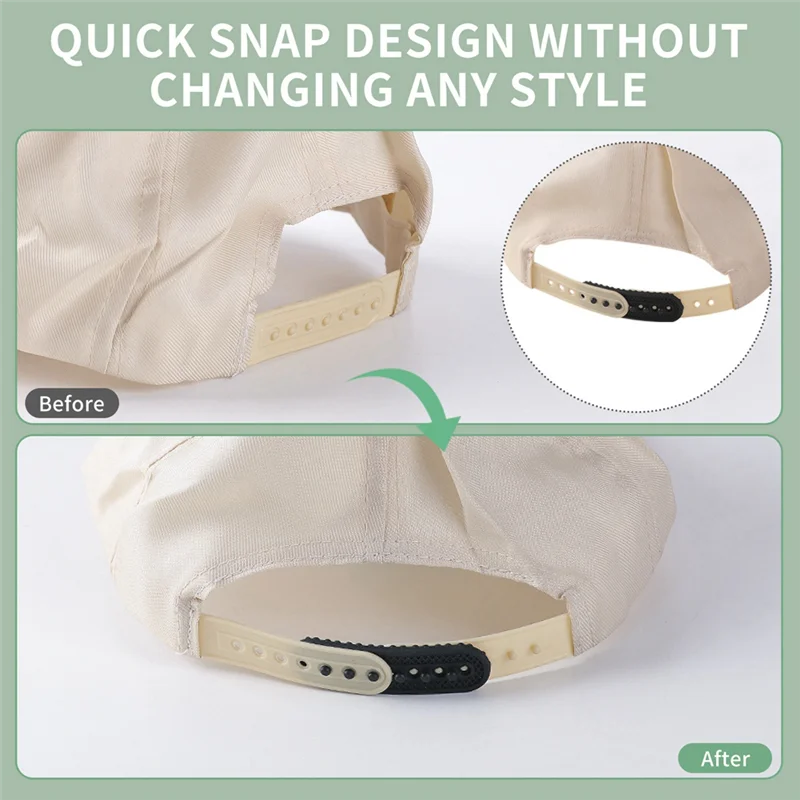 -ESTR 2Pack Hat Extender, 3D Printed Hat Size Extension Accessories, Holes Adjustable Cap Half Size Extender