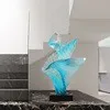 

Hotel lobby ornament light luxury entrance living room decoration art wind and water sculpture transparent modern sculpture