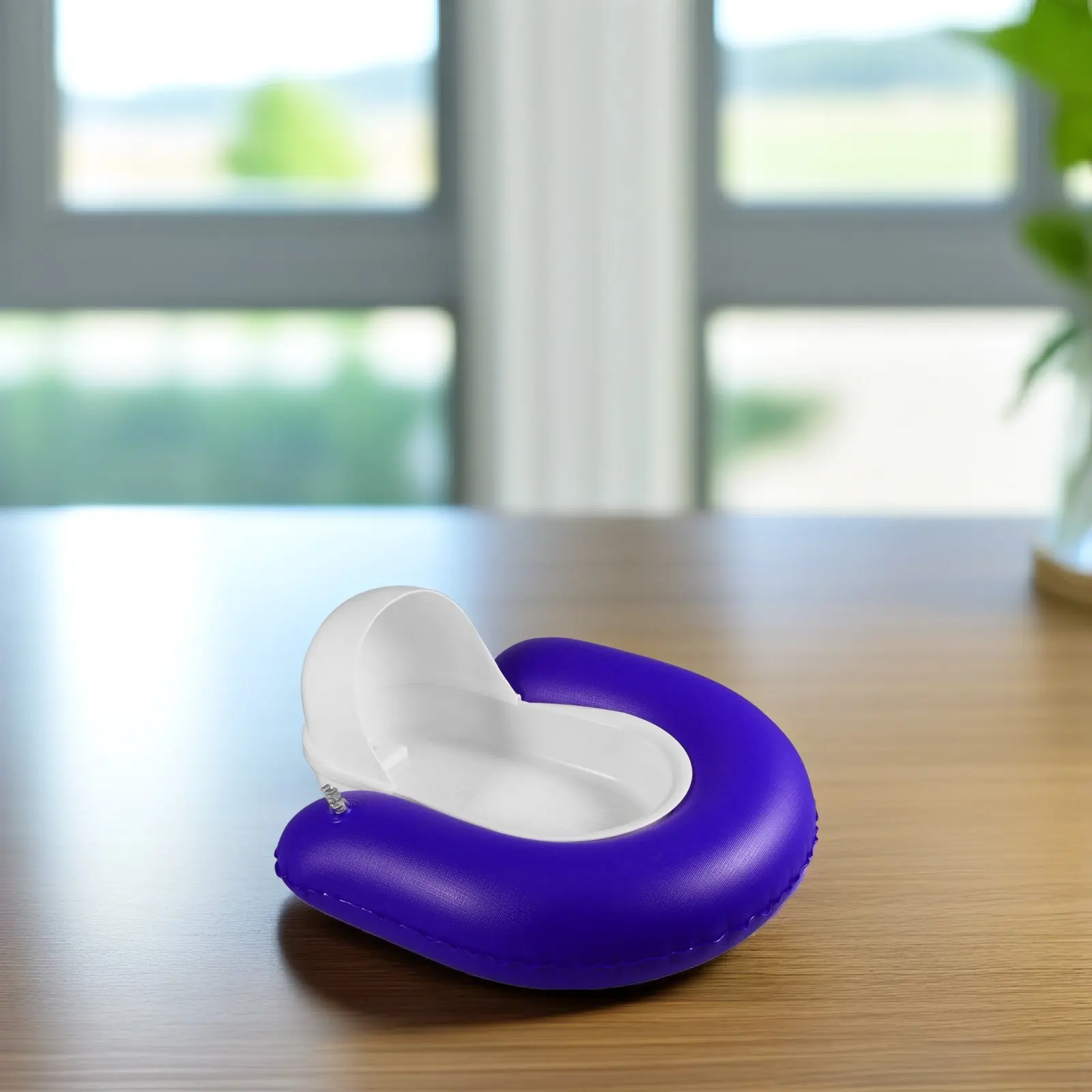 

Inflatable Bedpan Urinal Blue Lightweight Comfortable Inflatable Seat Cushion for Bedridden Patients Prevent Bedsore Decubitus