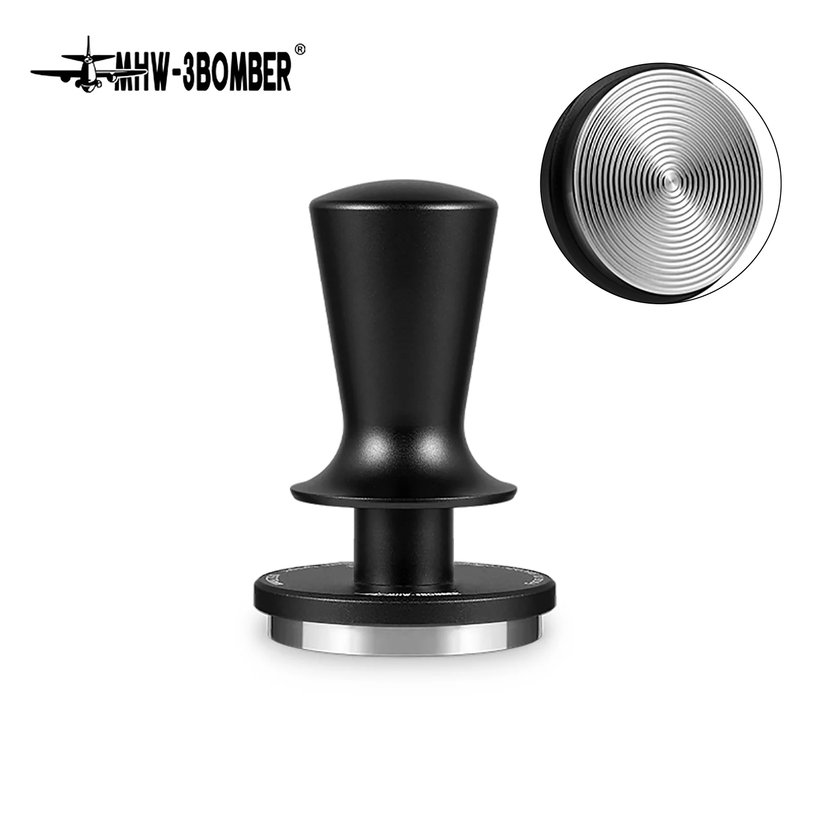 MHW-3BOMBER Coffee Tamper 51/53.35/58.35MM 2 Springs Espresso Tamper Stainless Steel Thread Base Home Barista Coffee Accessories