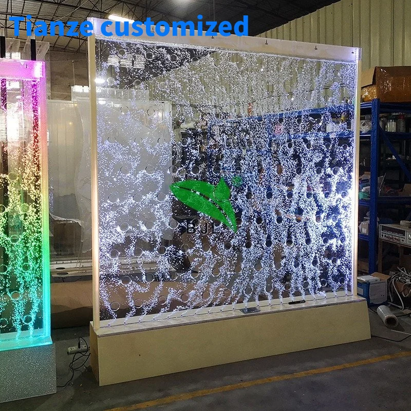 

(customized)Custom indoor LED lighted fountains bubble panel wall background wedding backdrop decoration