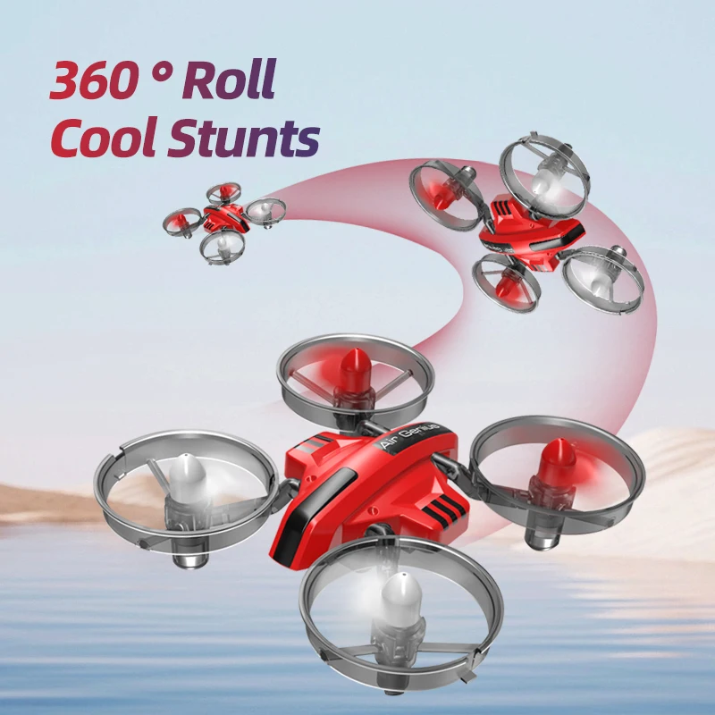 EBOYU-Drone 6082 RC 2.4 mesurz 2 en 1, Avion, Bateau, Véhicule Volant, Air, Bateau, Conduite sur Terre, Maintien d'Altitude, Sauna, Mode Sans Fil, Quadrirotor