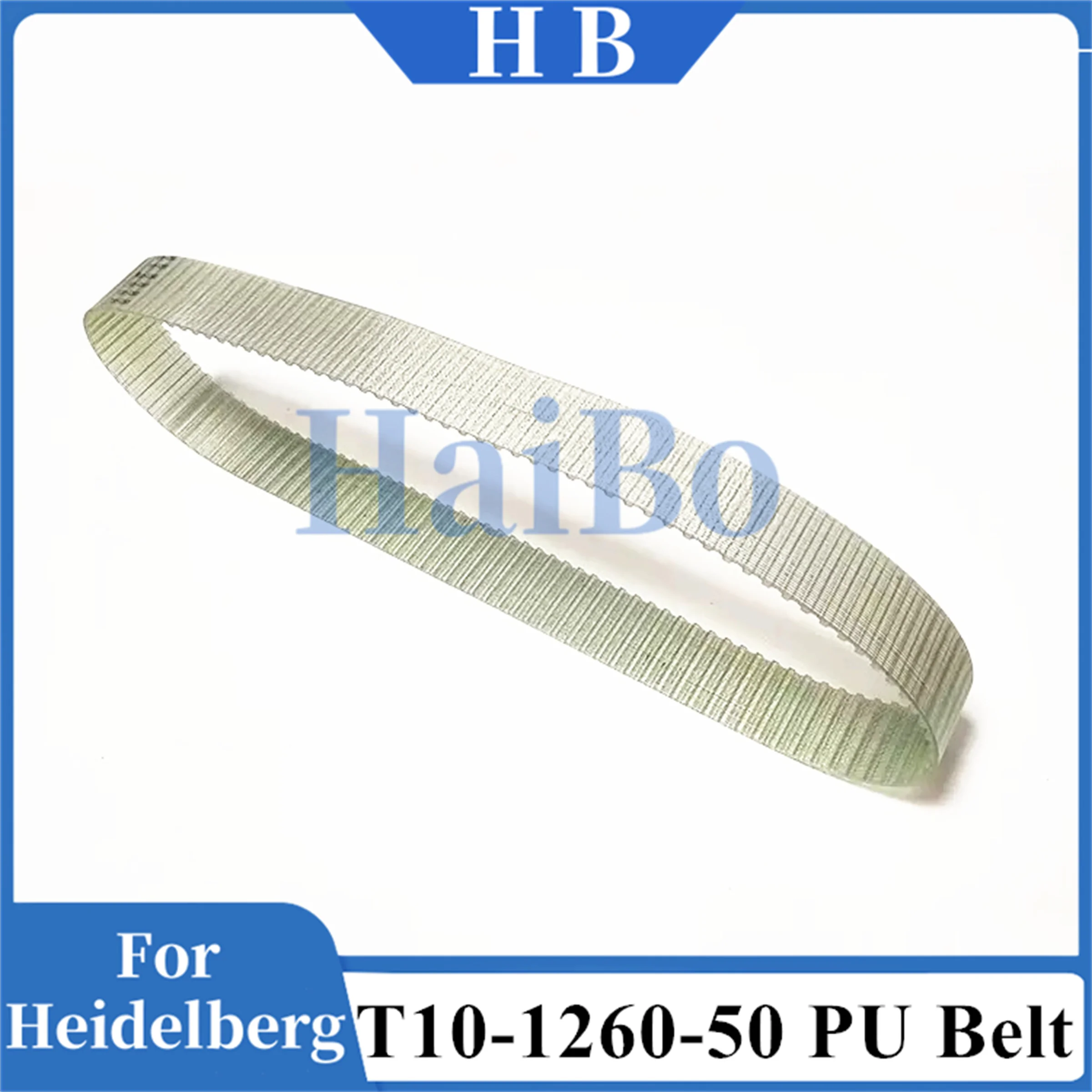 

HaiBo Best Quality T10-1260-50 PU Timing Belt for Heidelbrg Offset Printing Machinery Parts Folding Machine Parts Belt