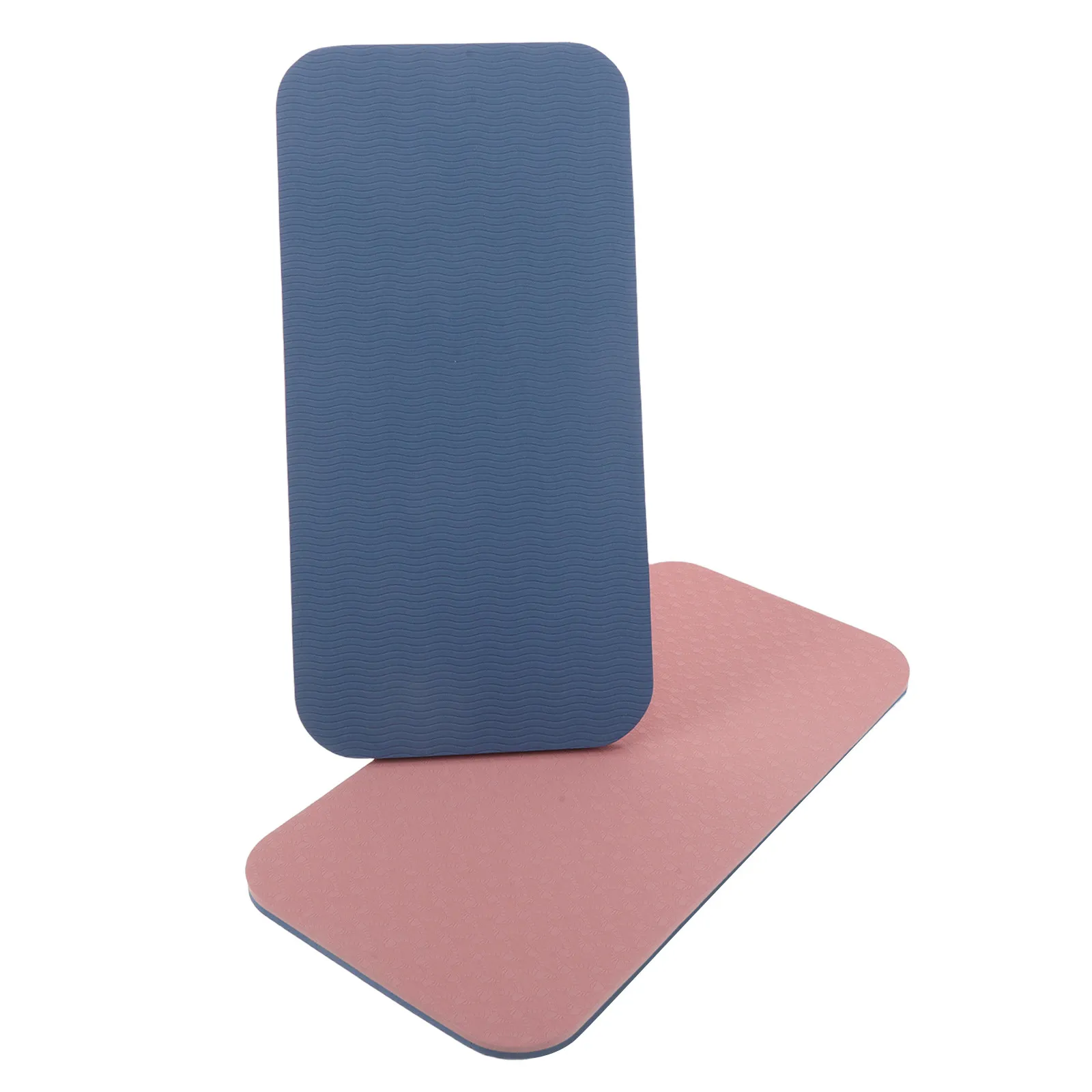 2Pcs Thickened Yoga Mat 0.8cm Wide Surface Tpe Nonslip Fitness Exercise Mat for Women Men Home Gym Studio Yoga Meditation Knee