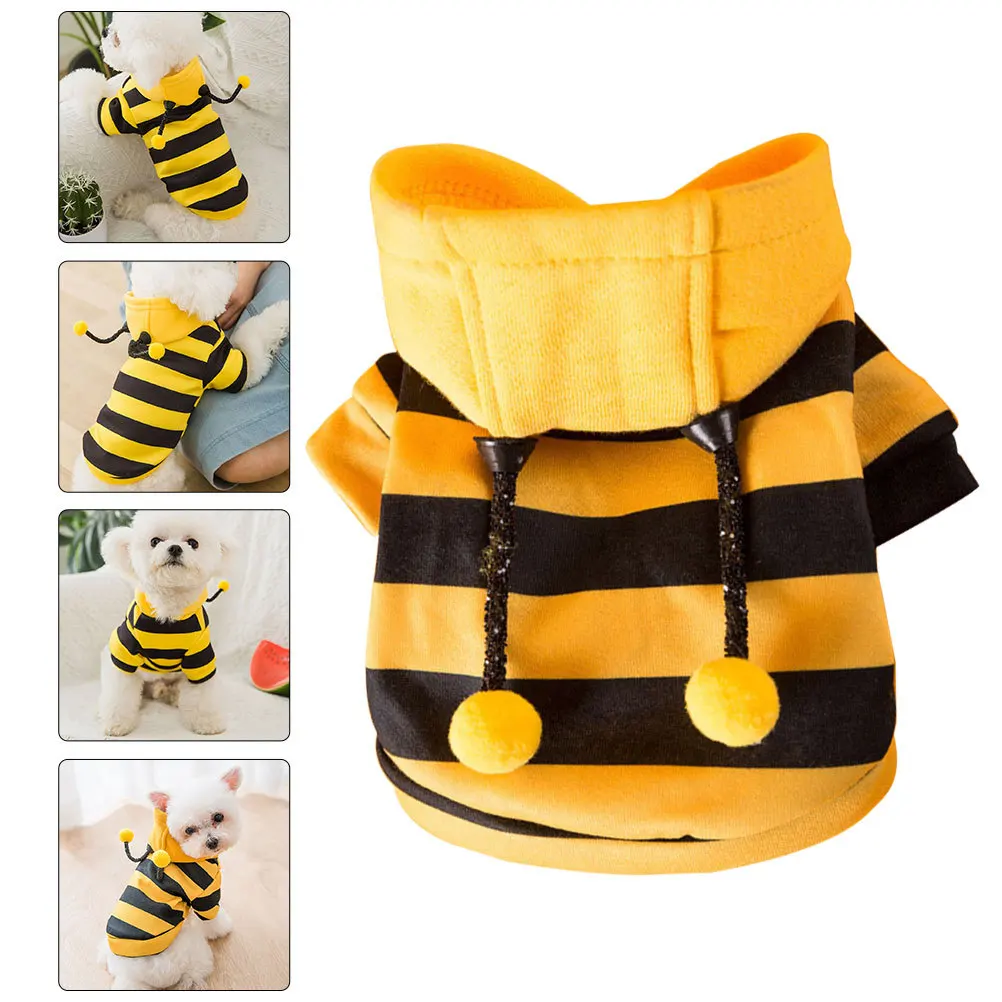

Soft Fleece Pet Hooded Sweater for Dogs Cats Two-Legged Design Warm Winter Wear Cute Style Photo Accessory