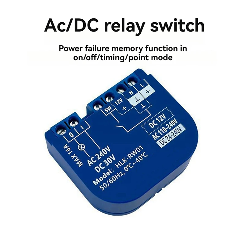 Smart Home Relay Switch AC110-240V Single Channel With Remote Control Compatible With APP & Alexa