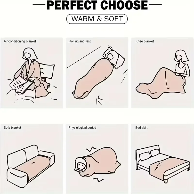 بطانية واحدة ناعمة من الفلانيل - ضرورية للمنزل والسفر والتخييم في جميع المواسم