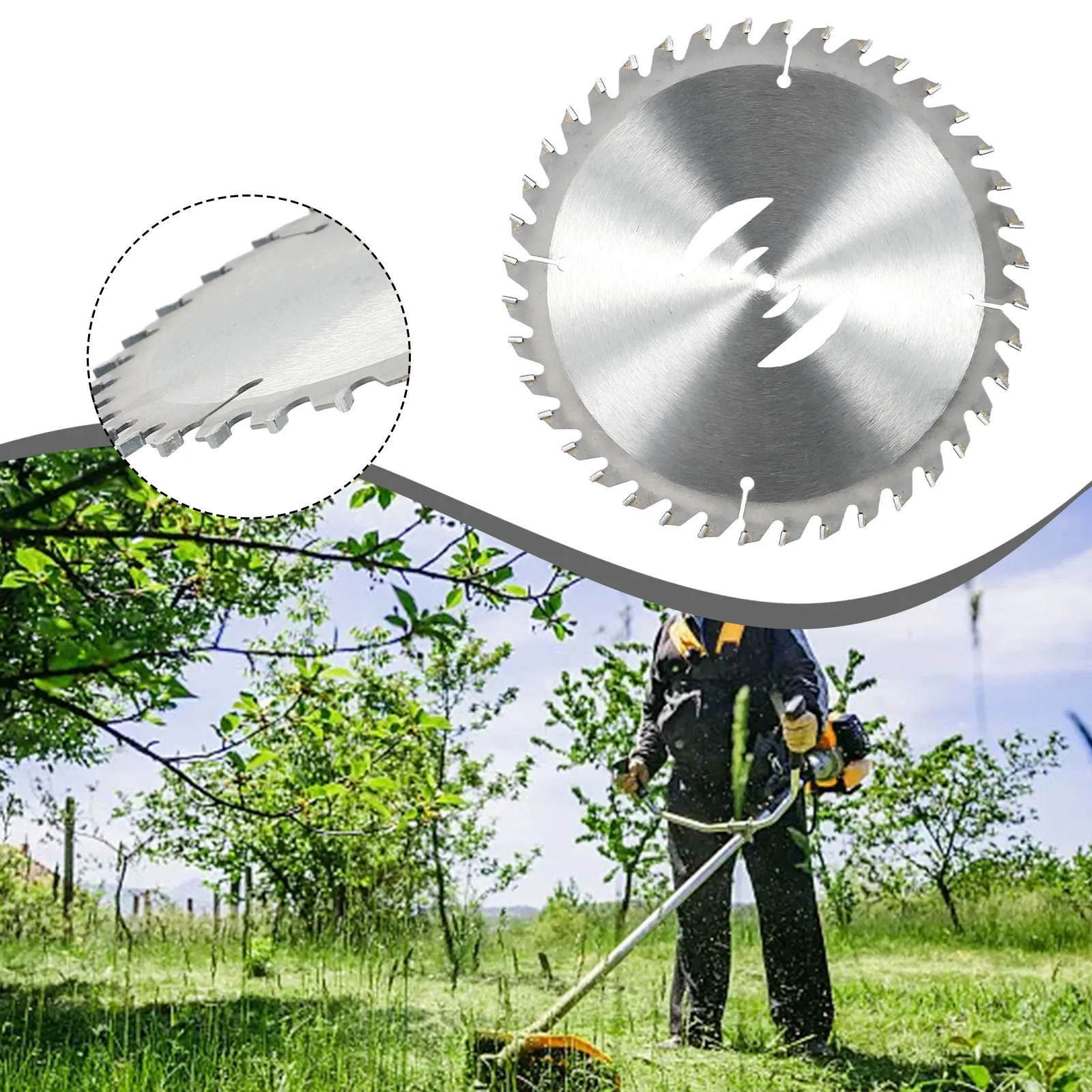 

Wasteland Reclamation Saw Blade Grass Trimmer Blade 40Teeth Corrosion-resistant Steel Ultra-thin Wear-resistant