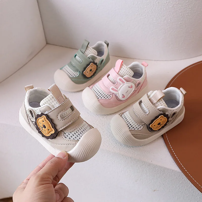 

0-2 Years Old Children Boys and Girls Casual Shoes Fashion Design Mesh Breathable Non-slip Unisex Prewalker Shoes First Walkers