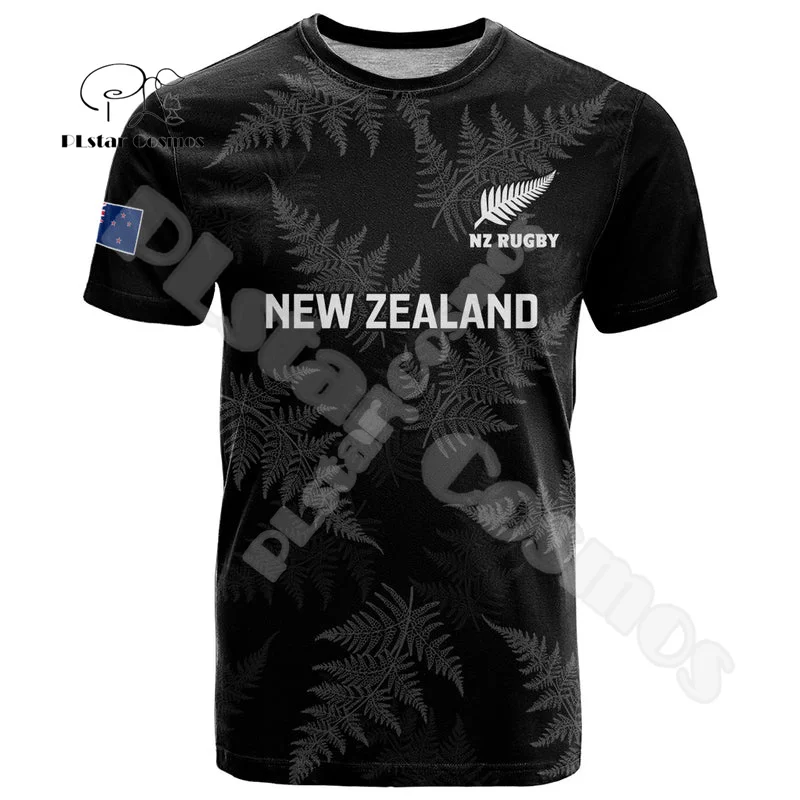 Custom Name New Zealand Aotearoa Maori Rugby Vintage Tattoo Retro 3DPrint Streetwear Summer Casual Funny Short Sleeve T-Shirts 2