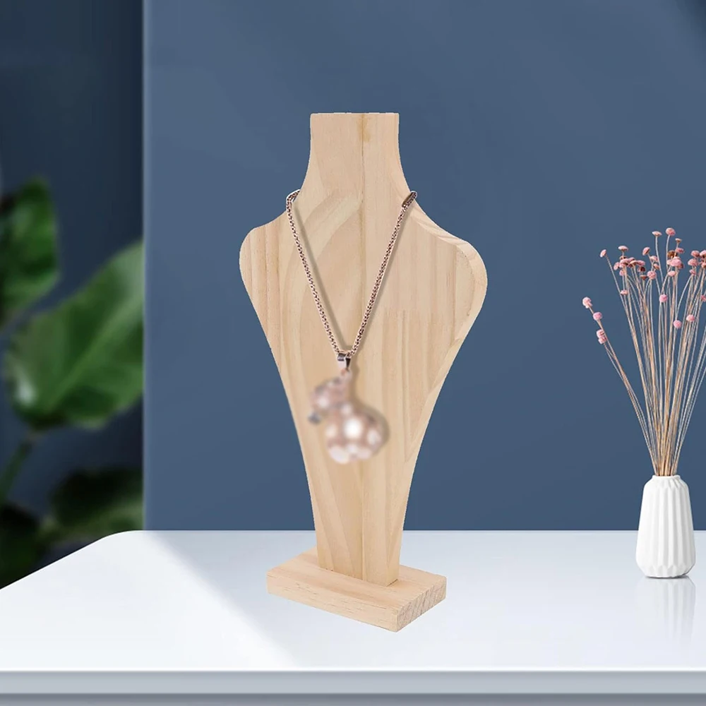 

Jewelry Necklace Organizer Wooden Display Stand Vase Type Necklace Holder Jewelry Pendant Chain Display Storage Gift
