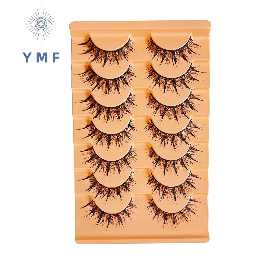 Comic Eyelashes 7 Pairs of False Eyelashes Natural Nude Makeup Daily Can Support Double Eyelids Eyelashes