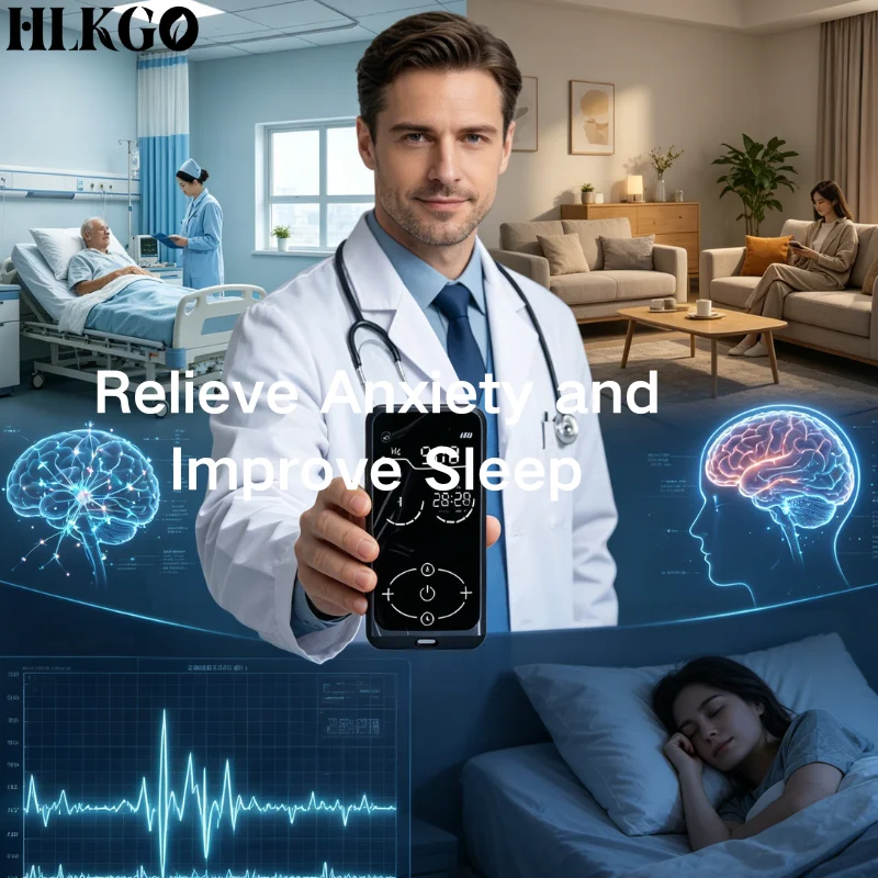 Premium CES Therapy Device for Migraine Headache Relief TMJ Pain Tension Stress Home Recovery