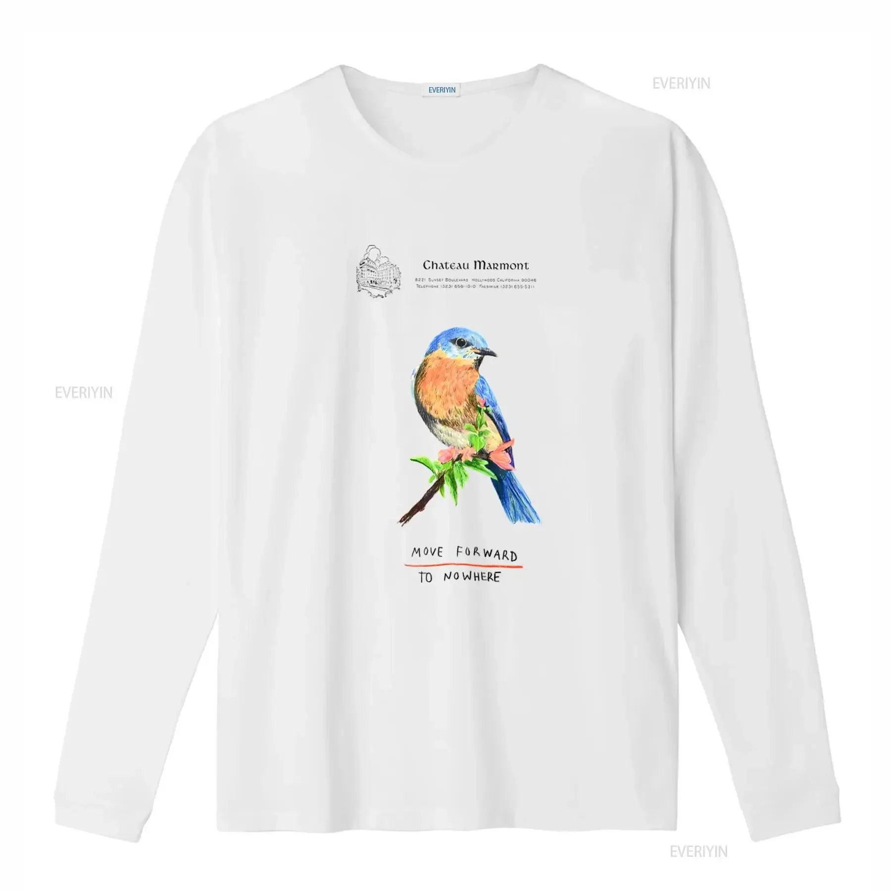 Chateau Marmont Rare Wes Lang X Bait Move Forward To Nowhere Bird Print T Shirt Medium vintage Washed Slightly Unisex