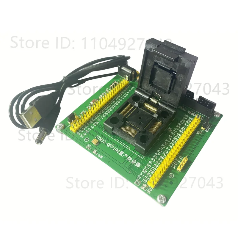 STM32-QFP100 Mass Production Programming Seat Test Socket Download Tool 0.5mm LQFP100
