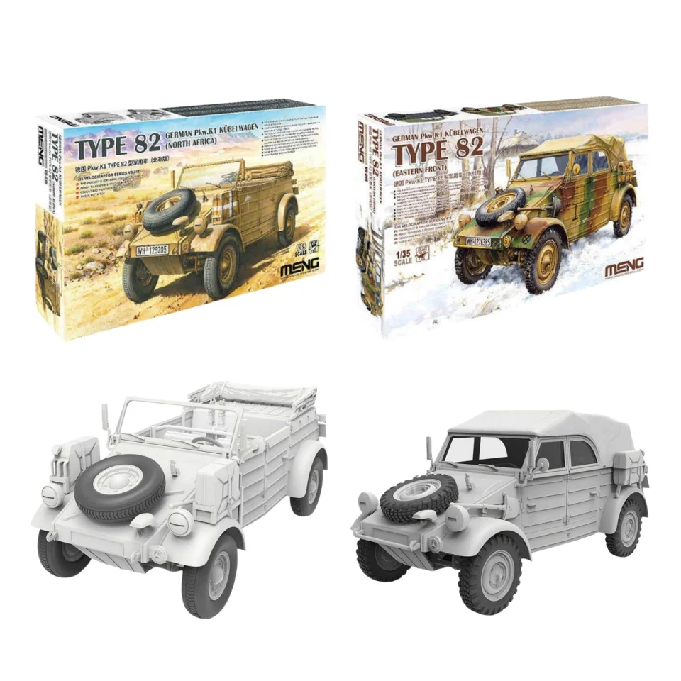 Meng Germany Pkw K1 Type 82 Military Vehicle 1/35 Assemble Figure Vs-015/016 Model Toys Assembly Collectible Kids Birthday Gift